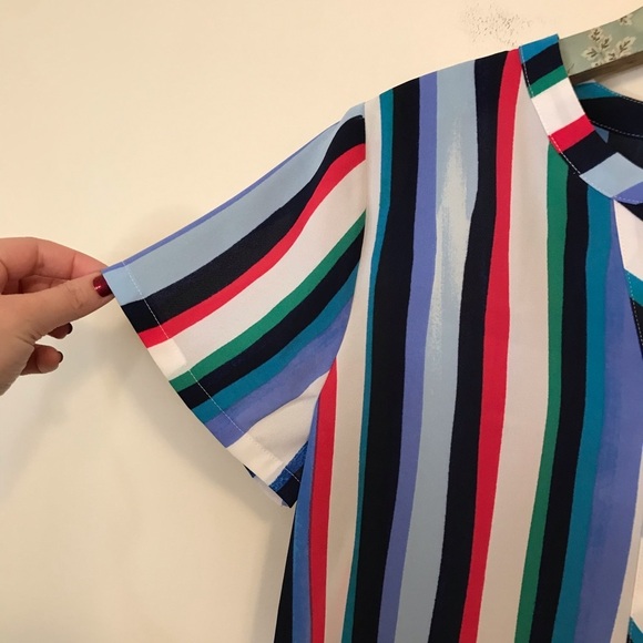 NWT Van Heusen Striped Short Sleeve Top - Picture 2 of 7